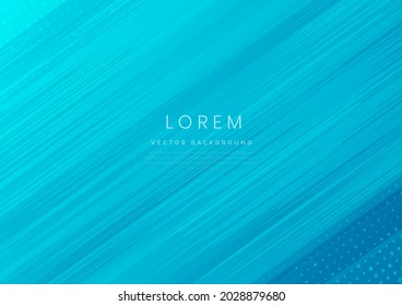 Abstrakter blauer Streifen diagonale Linien Licht auf blauem Hintergrund. Vektorgrafik

