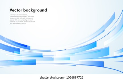 Abstract blue stripe geometric vector background for business presentation and technology
