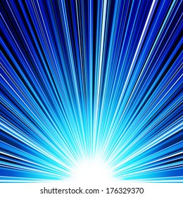 Abstract blue striped burst background. RGB EPS 10 vector illustration
