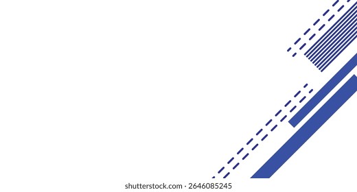 Abstract Blue Striped Design on Minimalist White Background vector eps10