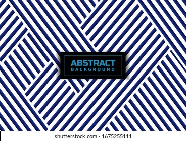 Abstract blue striped line pattern on white background and texture. Vector illustration