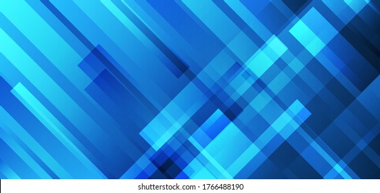 Resumen de rayas azules superpuestas tecnología de fondo de concepto futurista. Ilustración del vector