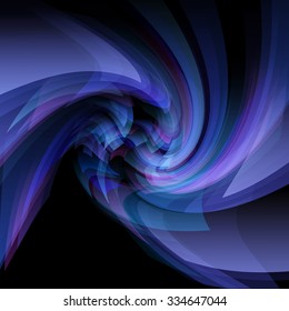 Abstract blue stripes in spiral form. Vector EPS10