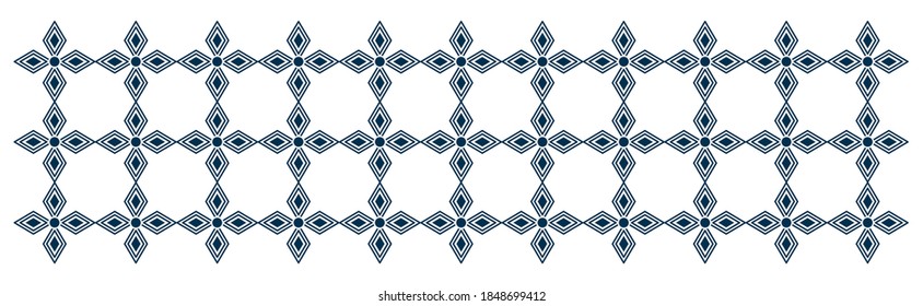 Abstract blue stripped geometric background.Ikat seamless pattern.Vintage vector pattern.ideal for greeting card banner or wallpaper design.