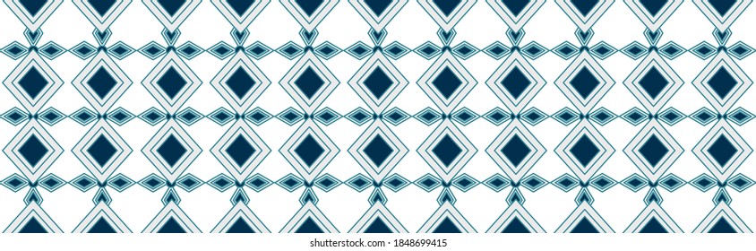 Resumen de fondo geométrico azul despojado.Ikat patrón sin soldadura.Patrón vectorial vintage.ideal para el diseño de banner de tarjeta de felicitación o papel tapiz.