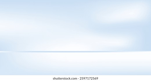 Abstract blue studio room. Limbo light background. Abstract 3d backdrop for product presentation simple modern