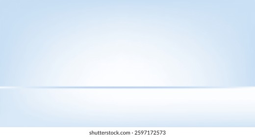 Abstract blue studio room. Limbo light background. Abstract 3d backdrop for product presentation simple