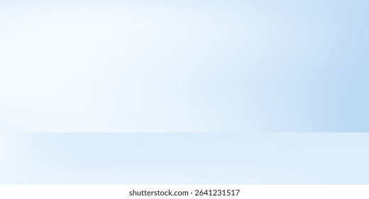 Abstract blue studio room. Limbo light background. Abstract 3d backdrop for product presentation simple