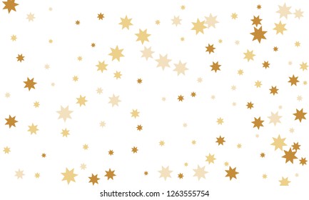 Abstract blue stylish background of falling stars on white paper. Pattern for Christmas and New Year card, invitation for dinner, paper packaging. Vector illustration, EPS 10.