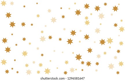 Abstract blue stylish background of falling stars on white paper. Pattern for Christmas and New Year card, invitation for dinner, paper packaging. Vector illustration, EPS 10.