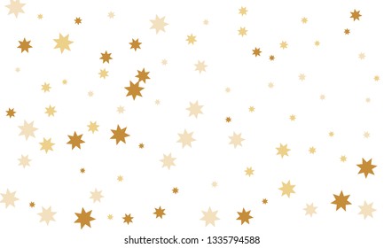 Abstract blue stylish background of falling stars on white paper. Pattern for Christmas and New Year card, invitation for dinner, paper packaging. Vector illustration, EPS 10.