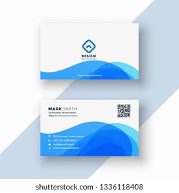 abstract blue stylish business card