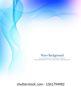 Abstract blue stylish wave background