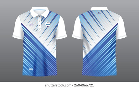 abstract blue sublimation shirt for polo sport jersey template