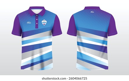 abstract blue sublimation shirt for polo sport jersey template