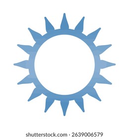 Abstract blue sun design circular shape graphic element