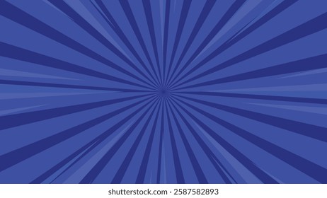 abstract blue sunburst graphic background.