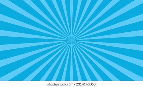 abstract blue sunburst pattern background for modern graphic design element. shining ray cartoon with colorful for website banner wallpaper and poster card decoration