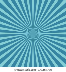 Abstract blue sunburst style background