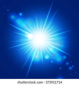 Abstract blue sunburst. Vector background for your web design, desktop wallpaper or website.