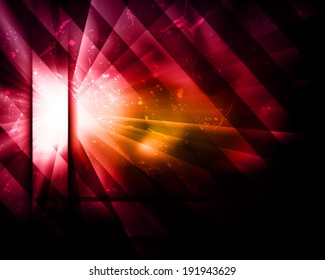The abstract blue sunburst wave