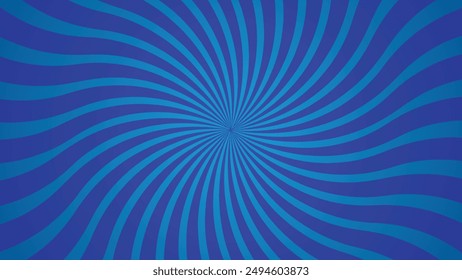 Abstrakter blauer Sunburst-Wellenhintergrund 