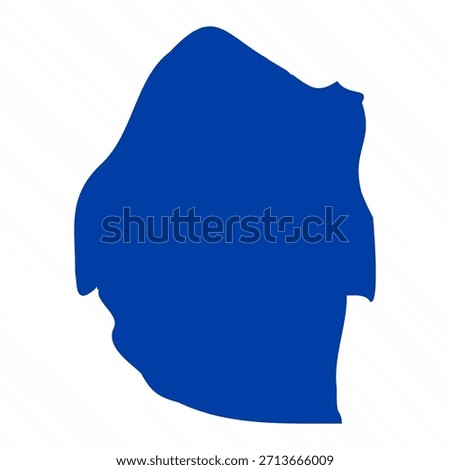 Abstract Blue Swaziland Simple Map