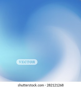 Abstract blue swirl background - Vector background