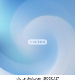 Abstract blue swirl background - Vector background