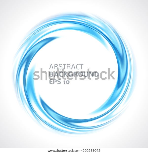 Abstract Blue Swirl Circle Bright Background Stock Vector (Royalty Free