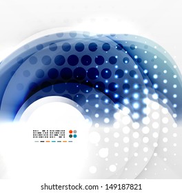 Abstract blue swirl design