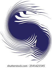 Abstract blue swirl logo design vector background