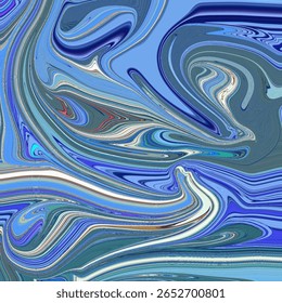 Textura espiral azul abstrata com padrões de ondas fluidas em tons oceânicos. Perfeito para fundos modernos, arte digital ou design visual. Abstrato, redemoinho, azul, textura, fluido.