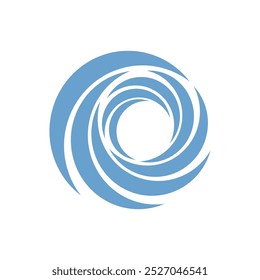 Abstract Blue Swirl Tribal Sphere Logo Template Illustration Design
