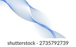 Abstract Blue Swirling Lines, Elegant Flowing Design Element