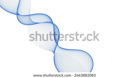 Abstract Blue Swirling Lines, Elegant Flowing Design Element
