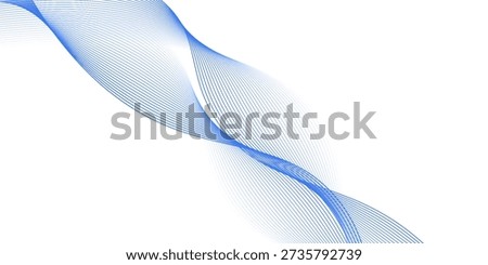 Abstract Blue Swirling Lines, Elegant Flowing Design Element