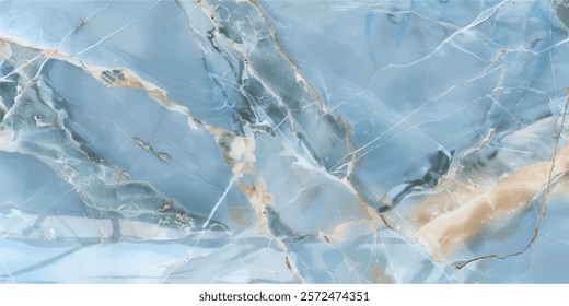 Abstract blue swirly texture. Fantasy fractal background. 3D rendering. Shellfish, stone, pearl. Brown, beige, gold and blue