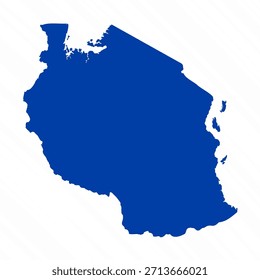 Abstractas Azul Tanzania Mapa simple