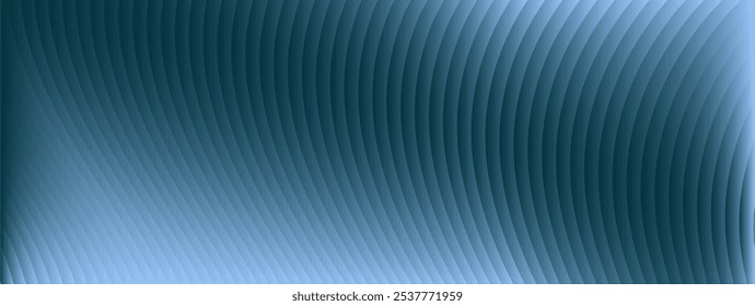 Abstract blue and teal curved lines background.