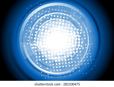 Abstract blue tech background. Vector design