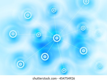 Abstract blue tech communication design. Vector bright technology background