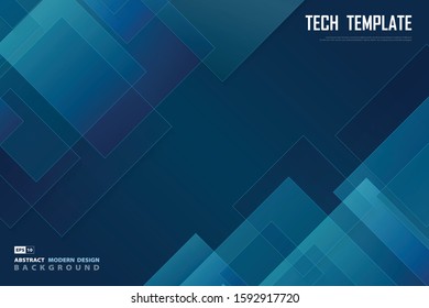 Abstract blue tech design of minimal presentation background. Use for poster, template design, ad, artwork. illustration vector eps10