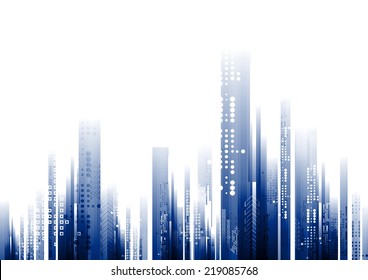 Abstract blue tech geometry background. Vector design