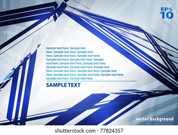 Abstract blue tech layout with copy space. Vector