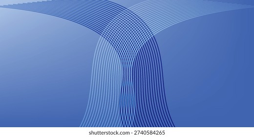 Abstract Blue Tech Lines Background Representing Fiber Optics, Data Transfer, and Digital Network Connectivity.