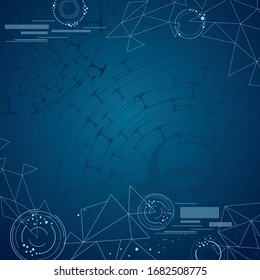 Abstract blue techno background with biohazard sign
Square science medical research illustration