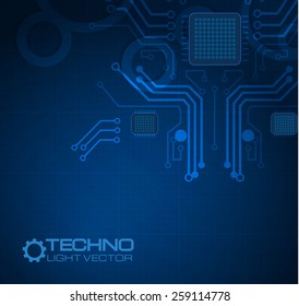 Abstract blue techno background. Vector illustration
