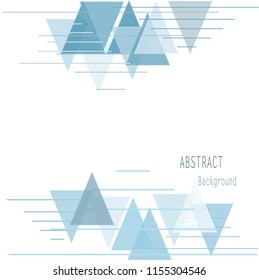 Abstract Blue Technological Triangular Vector Background