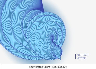 Abstract blue technological vector dynamic illustration.
